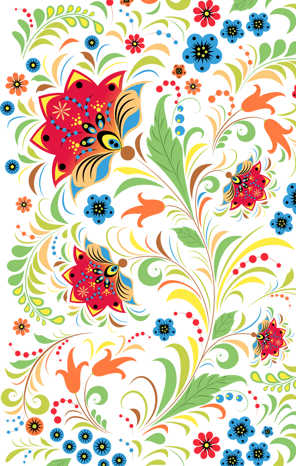 Traditional Russian Floral Pattern